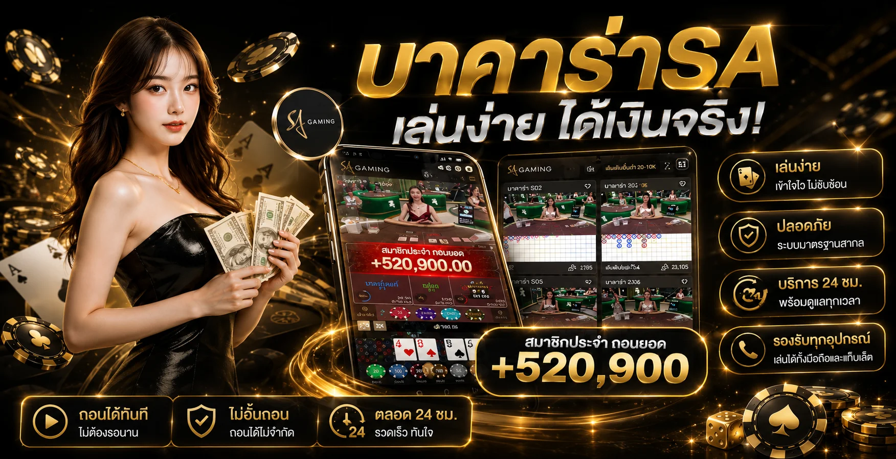 คาสิโนออนไลน์ Bet4 เล่นรูเล็ตและแบล็คแจ็คสดจากห้องจริง